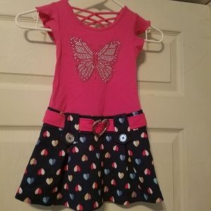 Girls 4/5 butterfly skater dress